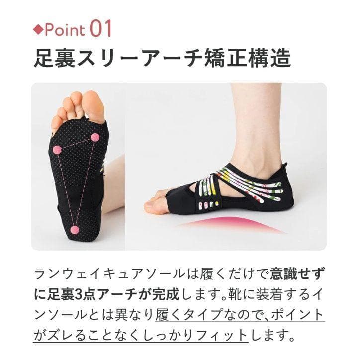 Runway Cure Sole ストライプソックス Mサイズ