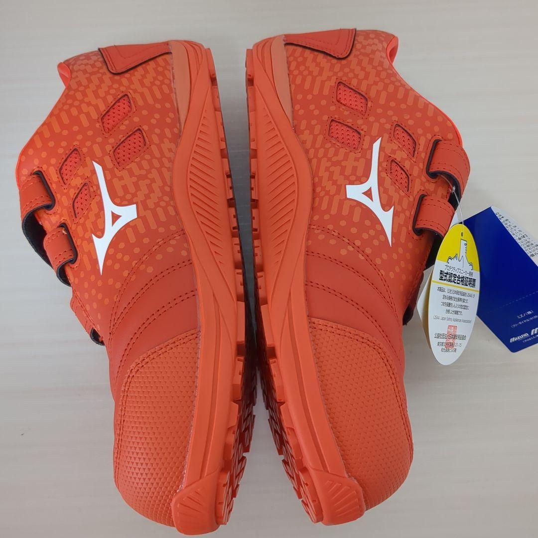 新品MIZUNO TDII22L F1GA230154 オレンジ×ホワイト安全靴