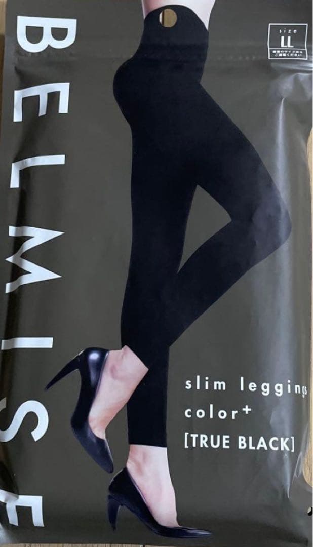 しまむら　スリムレギンス LL TRUE BLACK