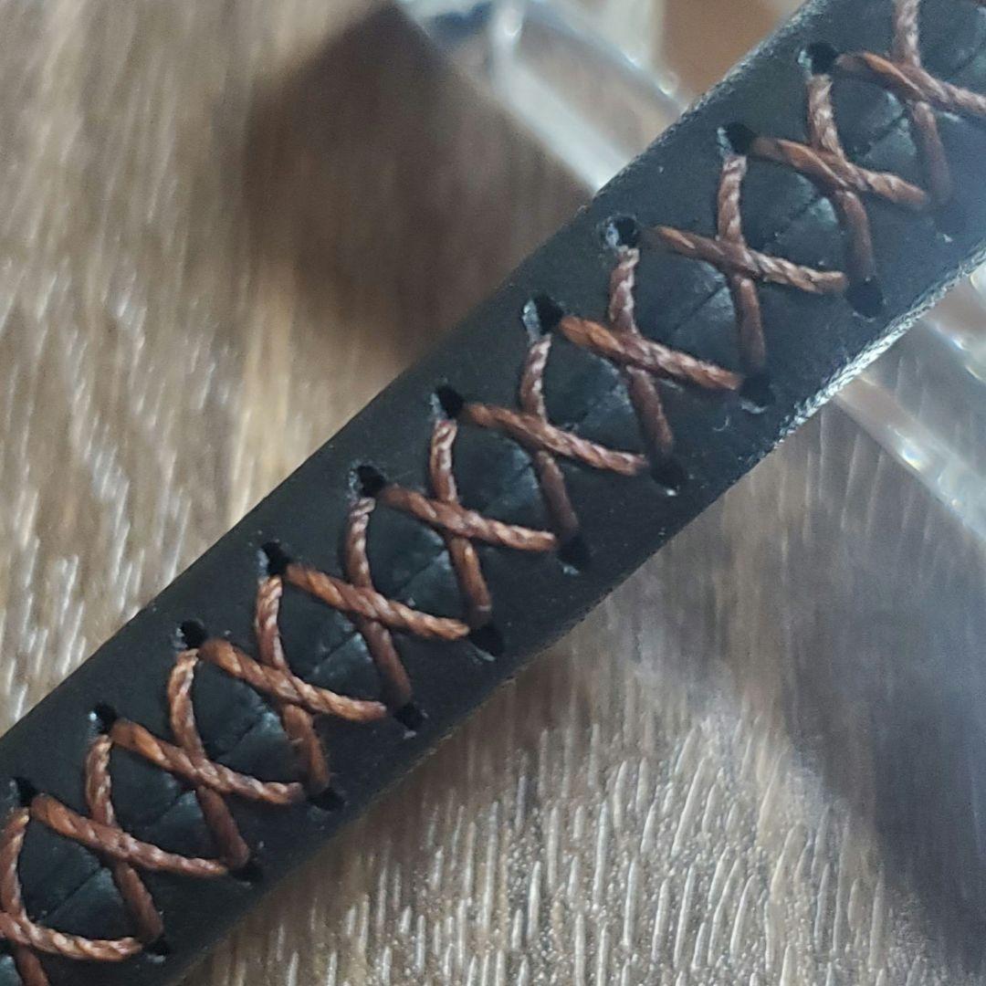 革軸シャーペン 0.5mm 手縫い仕立て　⑮