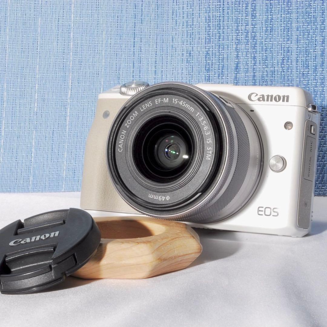 ✨訳あり✨Canon EOS M3 ホワイト❤️2420万画素！Wi-Fiモデル