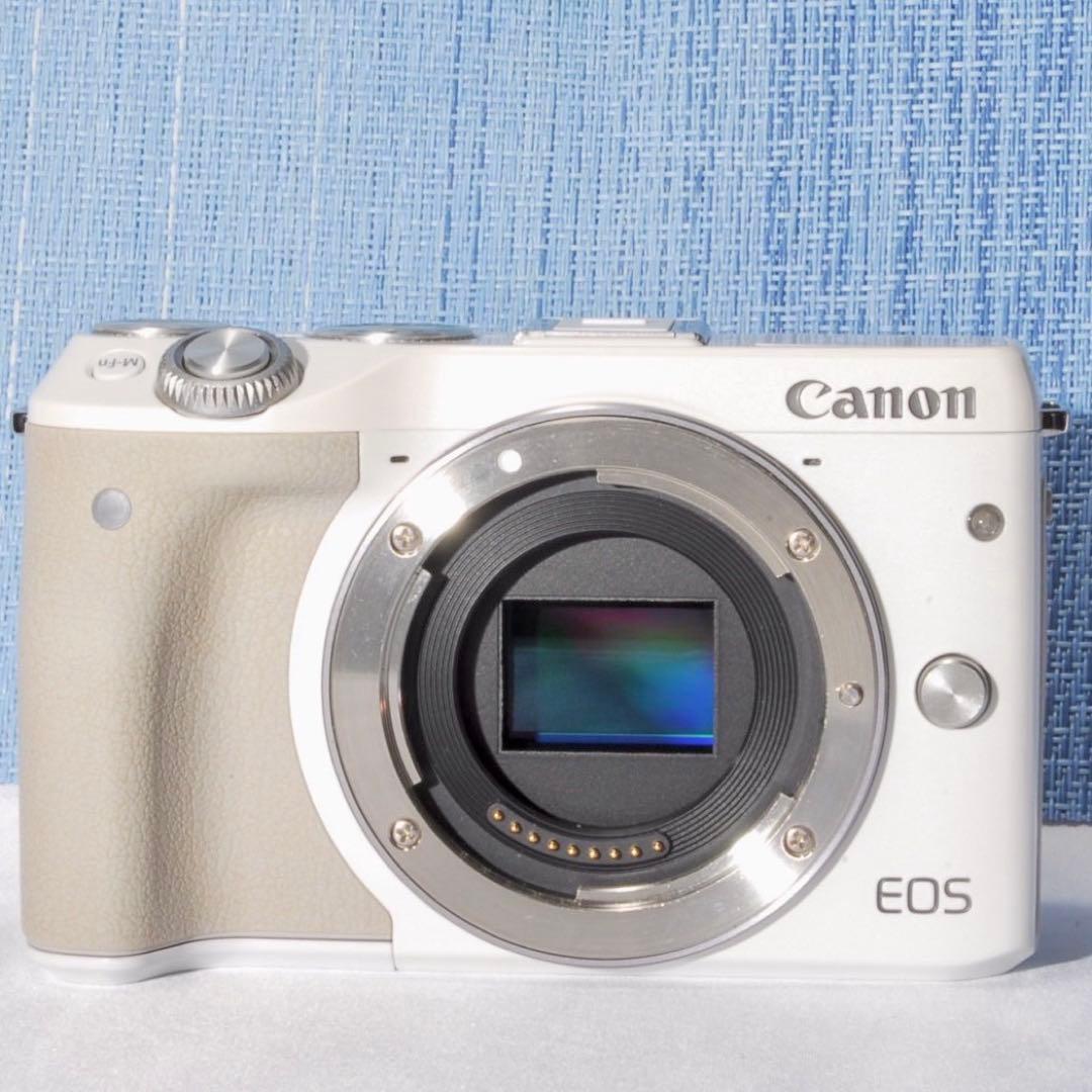 ✨訳あり✨Canon EOS M3 ホワイト❤️2420万画素！Wi-Fiモデル