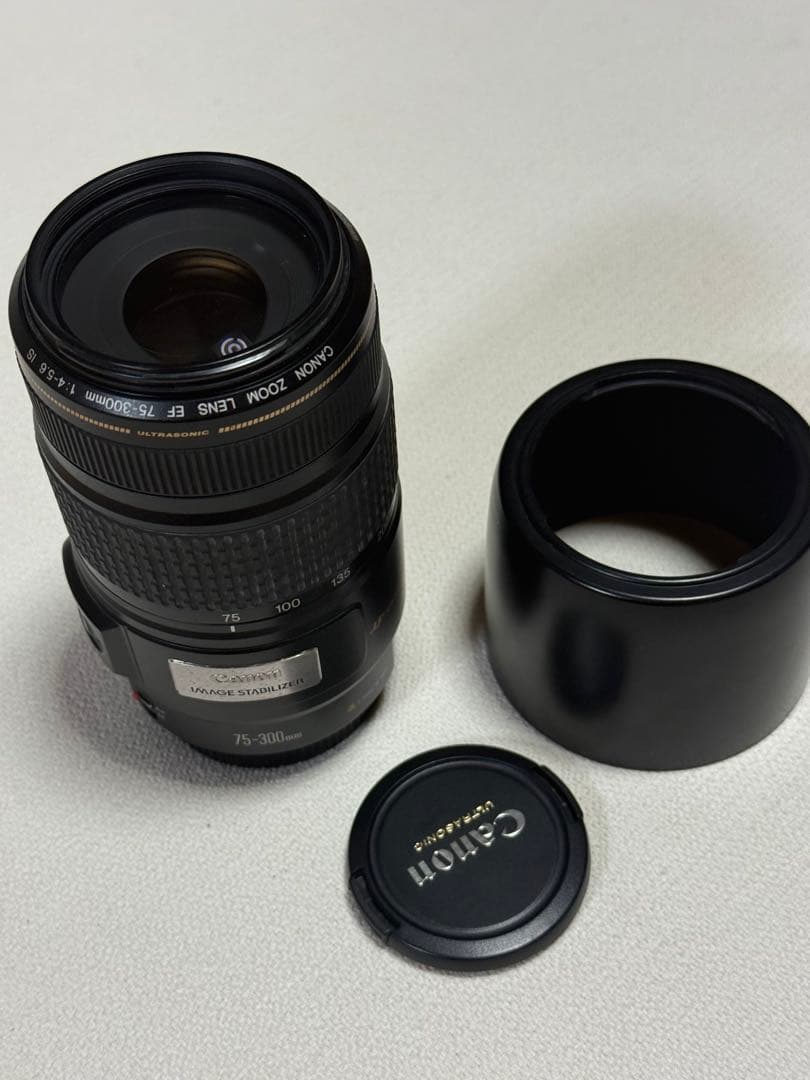 Canon EF 75-300mm ズームレンズ　フード付き