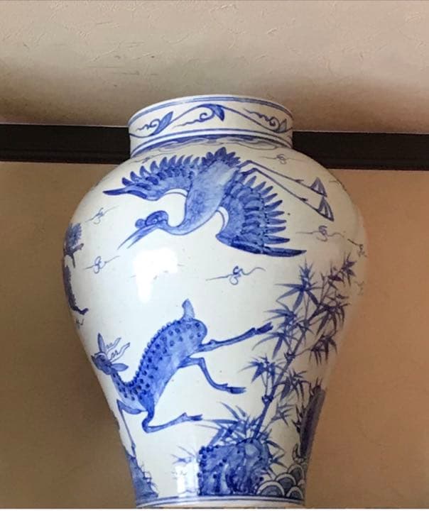 李朝染付大壺