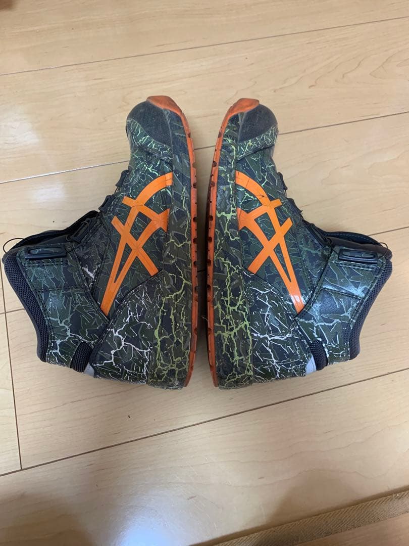 アシックス ウィンジョブ CP304 マントルグリーン×ハバネロ　２５.５cm