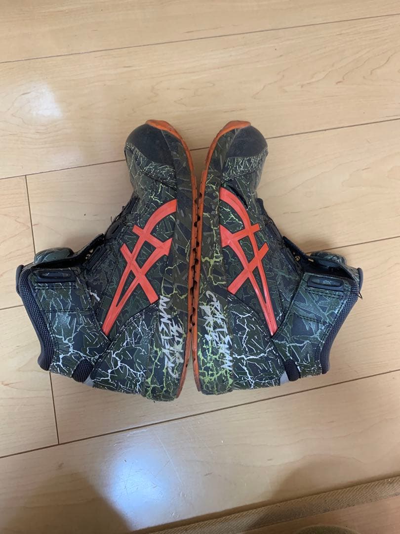 アシックス ウィンジョブ CP304 マントルグリーン×ハバネロ　２５.５cm