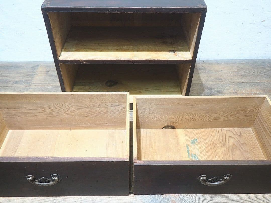 1533 アンティーク　小箪笥　収納棚　和タンス　引き出し　展示台　レトロ　骨董