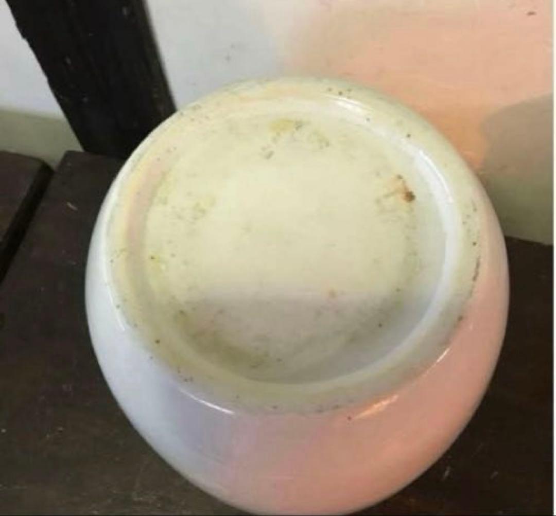美品　陶器　白磁　火鉢　ヴィンテージ　鉢カバー　美しい白