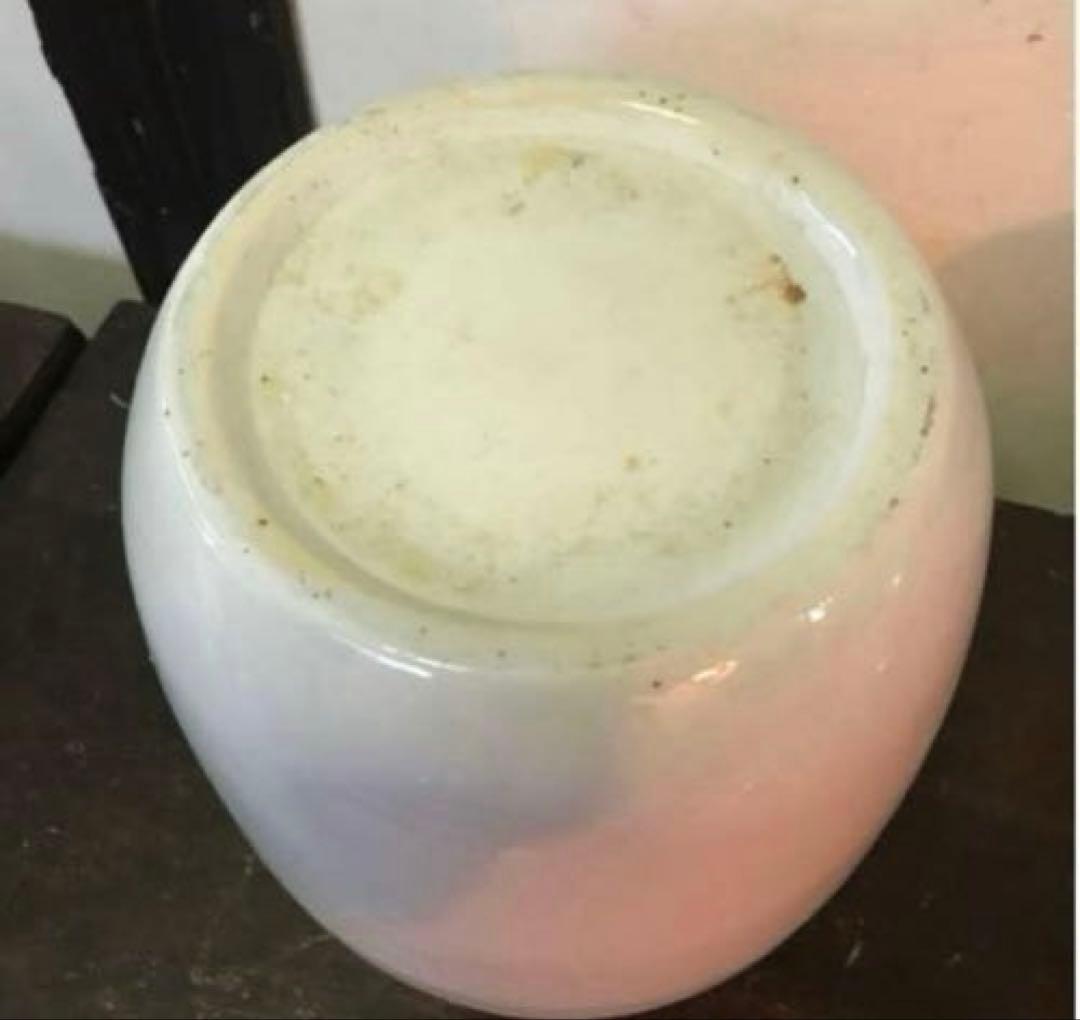 美品　陶器　白磁　火鉢　ヴィンテージ　鉢カバー　美しい白