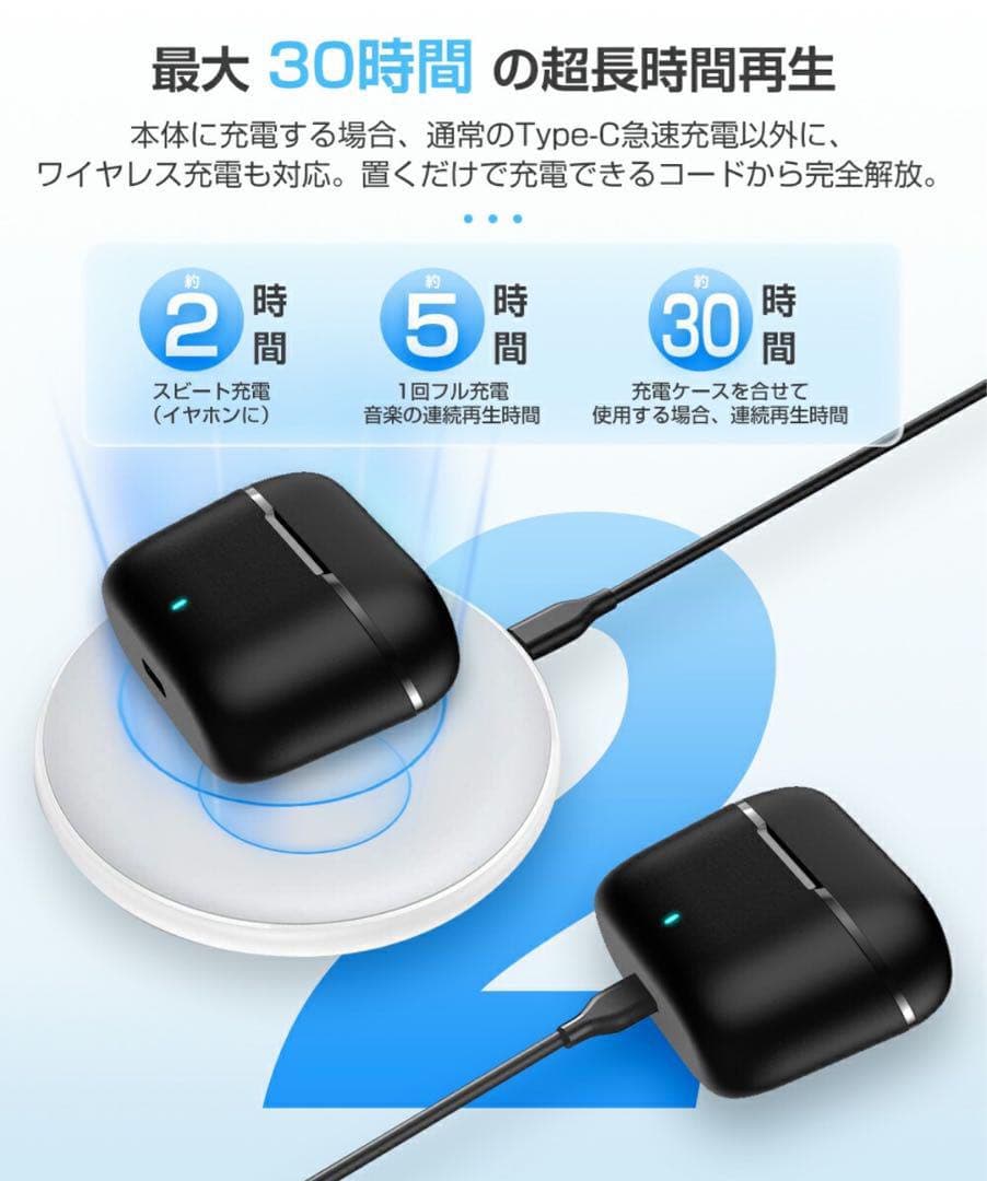 ワイヤレスイヤホン Bluetooth イヤホン ノイズキャンセリング 高音質