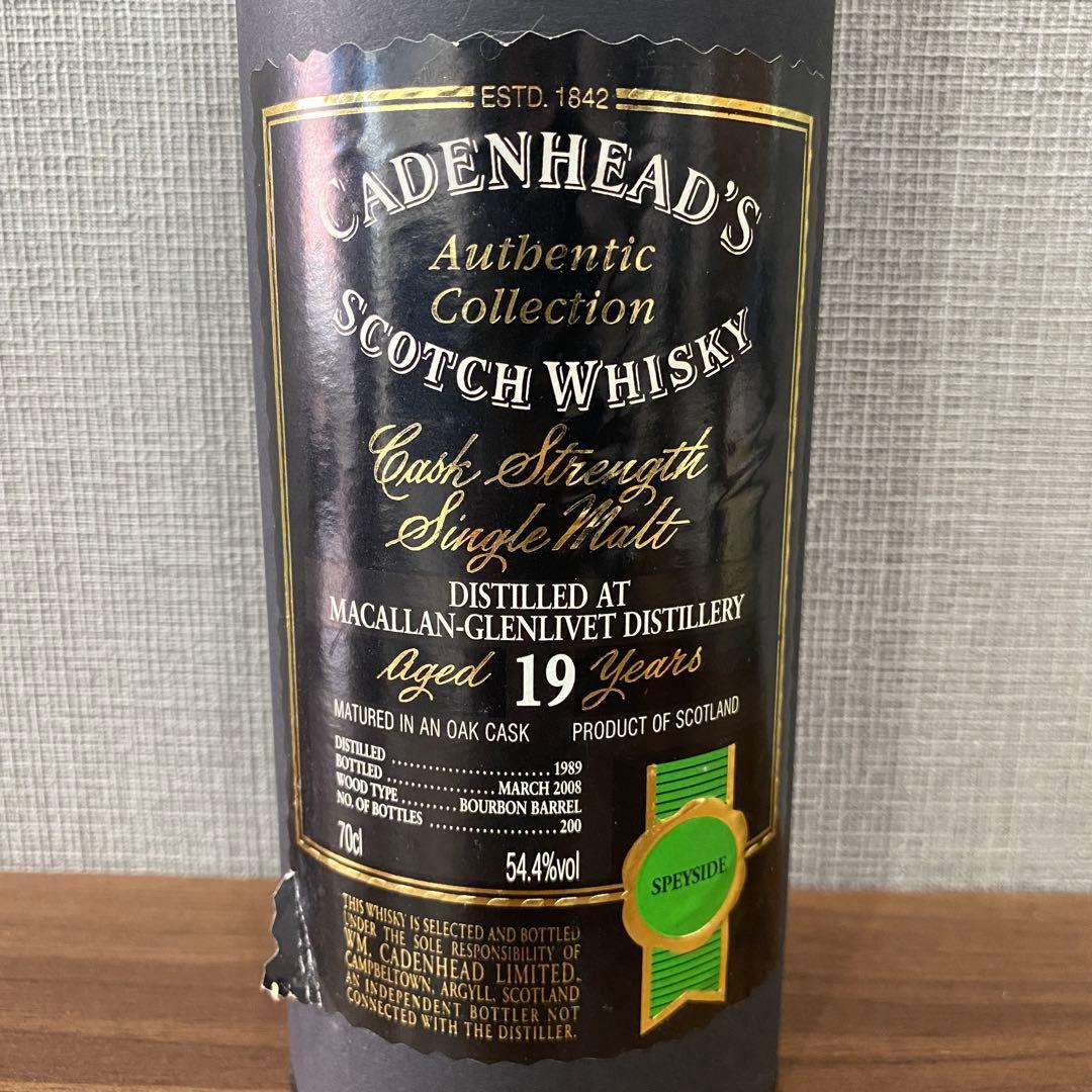 【希少未開封】CADEN HEAD'sMACALLAN-GLENLIVET19年