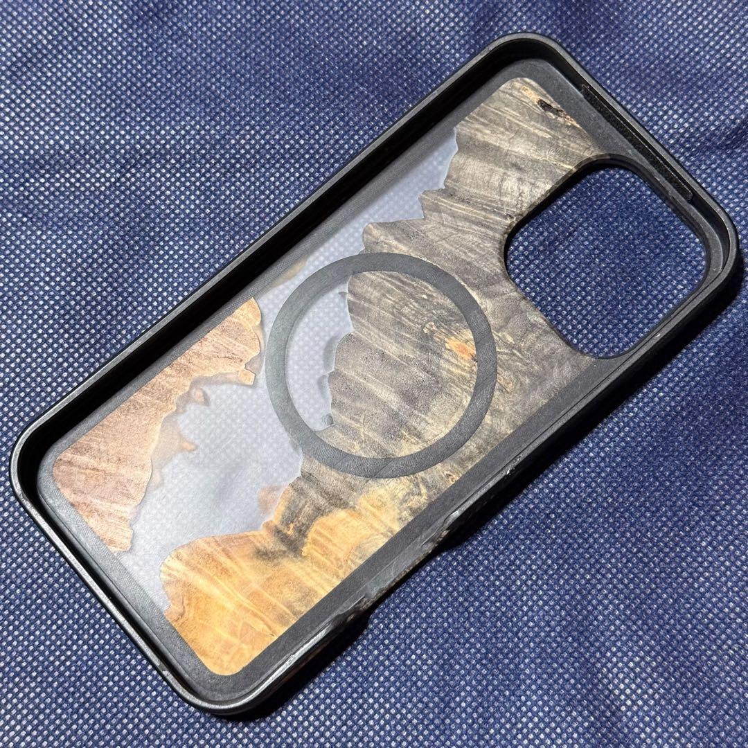 Apple iPhone 16 Pro Max ウッド レジン クリア ケース