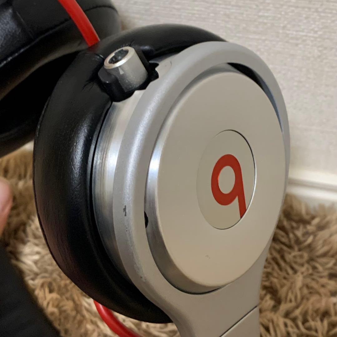 Beats Pro 有線ヘッドホン シルバー×ブラック カールケーブル付