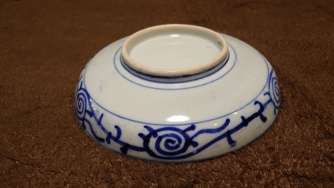 古伊万里　伊万里　色絵　山水　中皿　蔵出し　1客