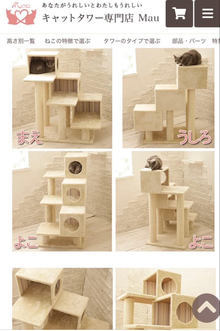 説明書、工具付き　Mau キャットタワー　アントレ