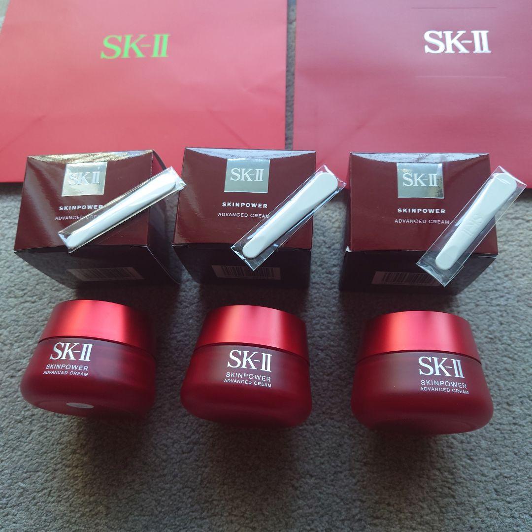 SK-II 空容器　箱、未使用のスパチュラ、袋２点付き