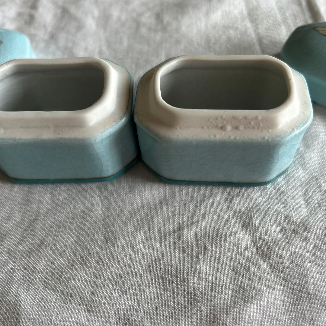 小物入れ 私の部屋　蜂陶器　小箱2個　アンティーク風