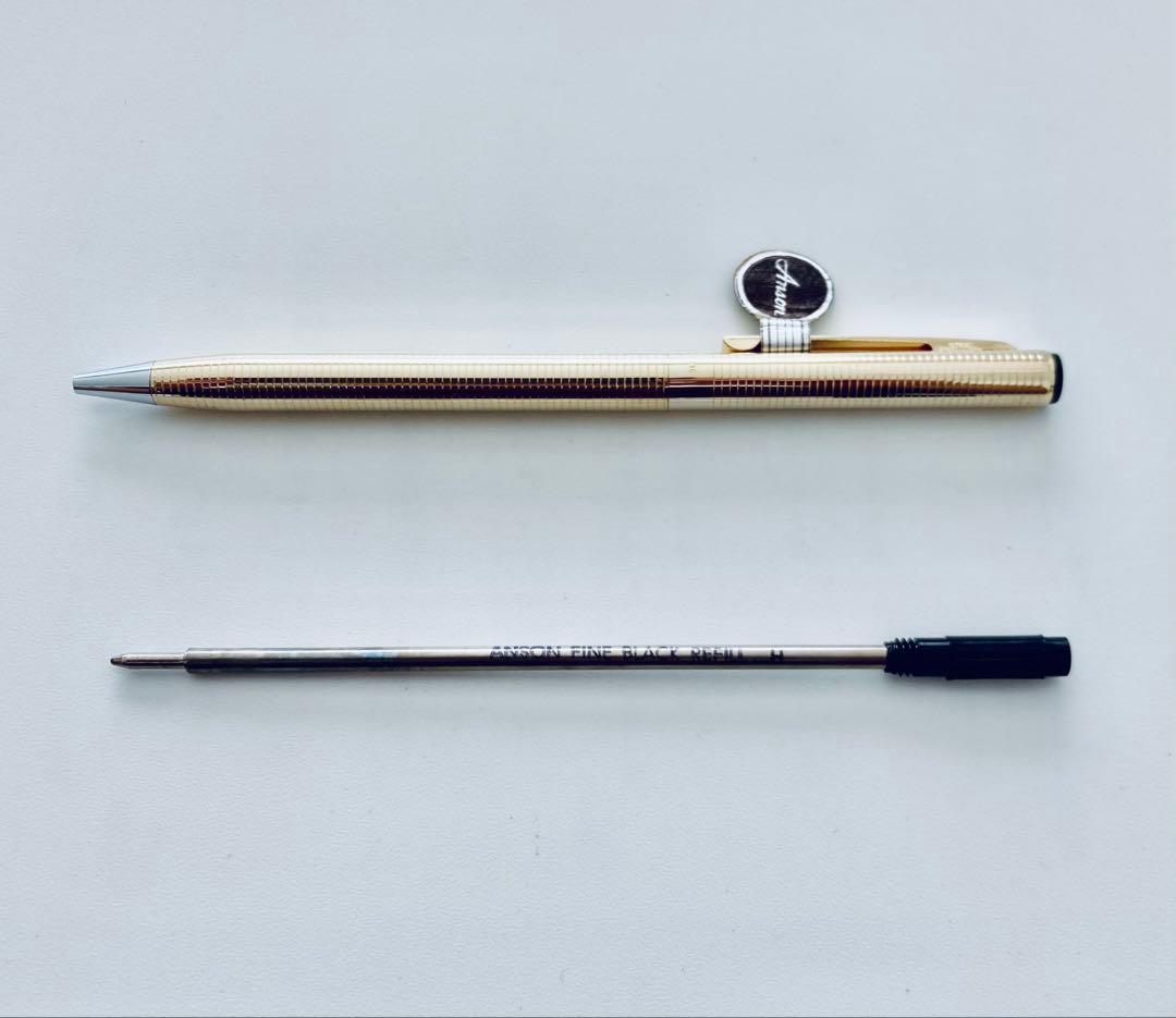 18K GOLD EP◆アンソン 高級ボールペン USA製 ティファニー製造