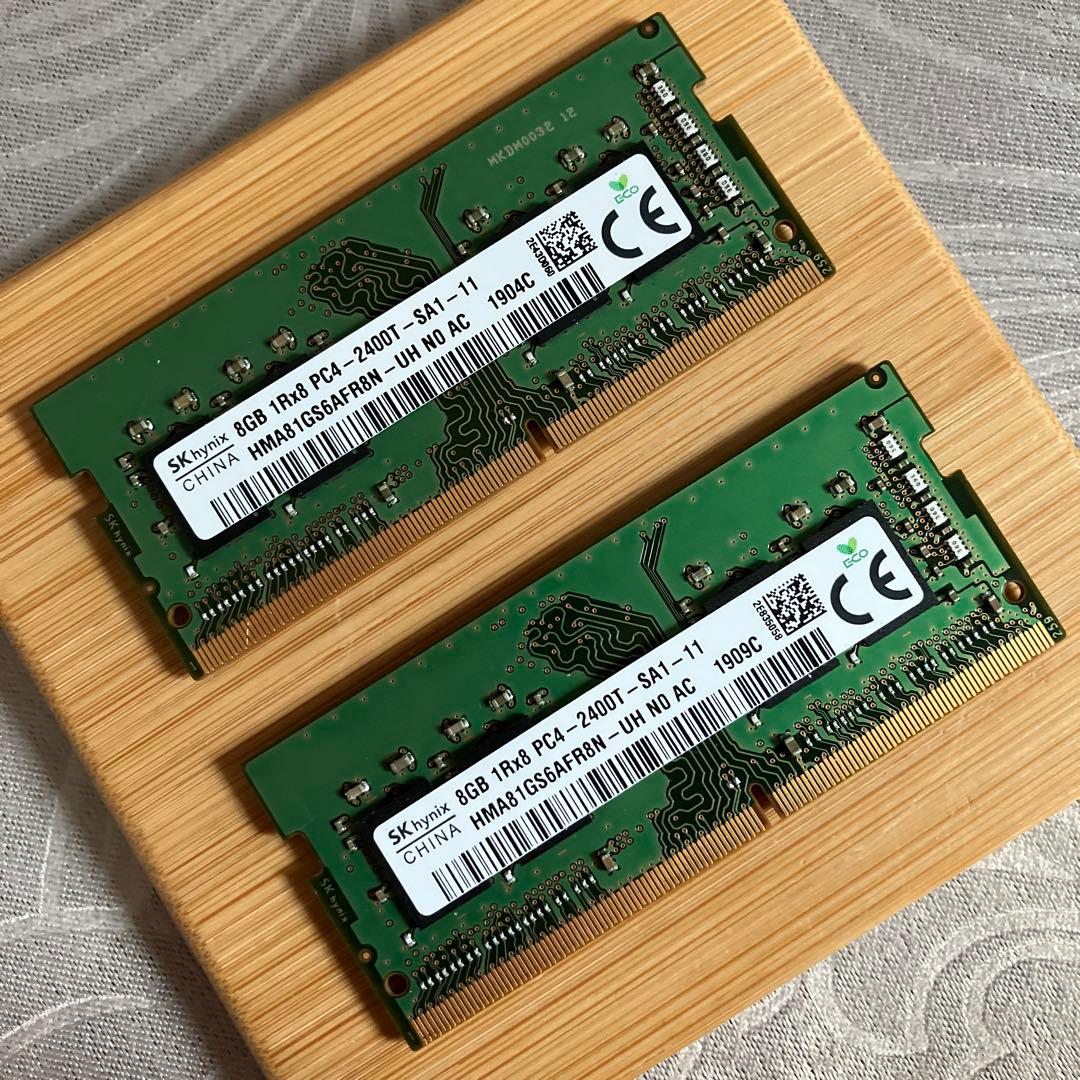 SK hynix DDR4 8GB2枚セット 計16GB ノートPCメモリー