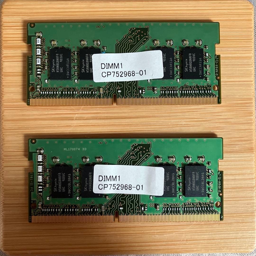 SK hynix DDR4 8GB2枚セット 計16GB ノートPCメモリー