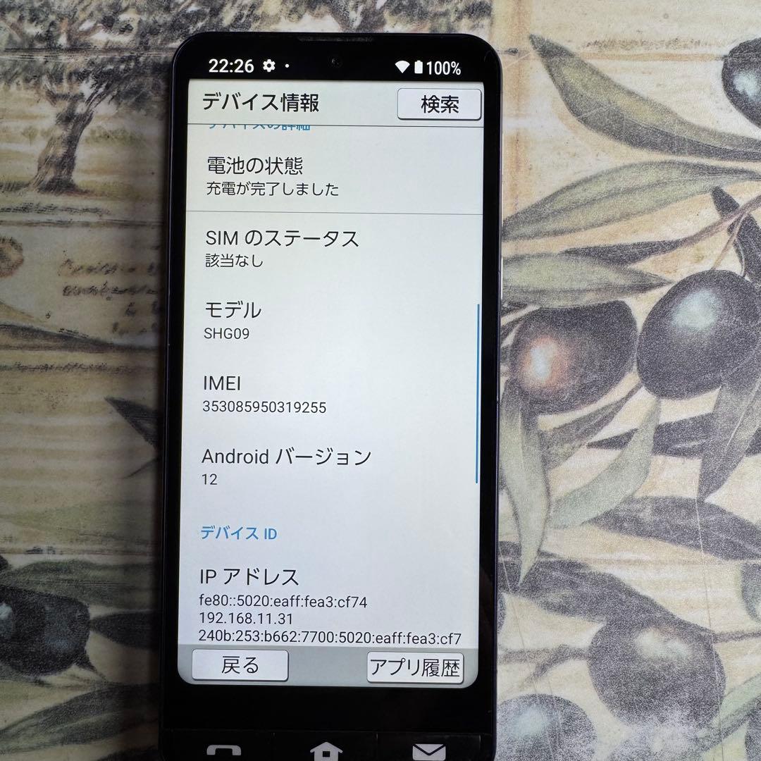 BASIO active ネイビー SHG09 64GB SIMフリー