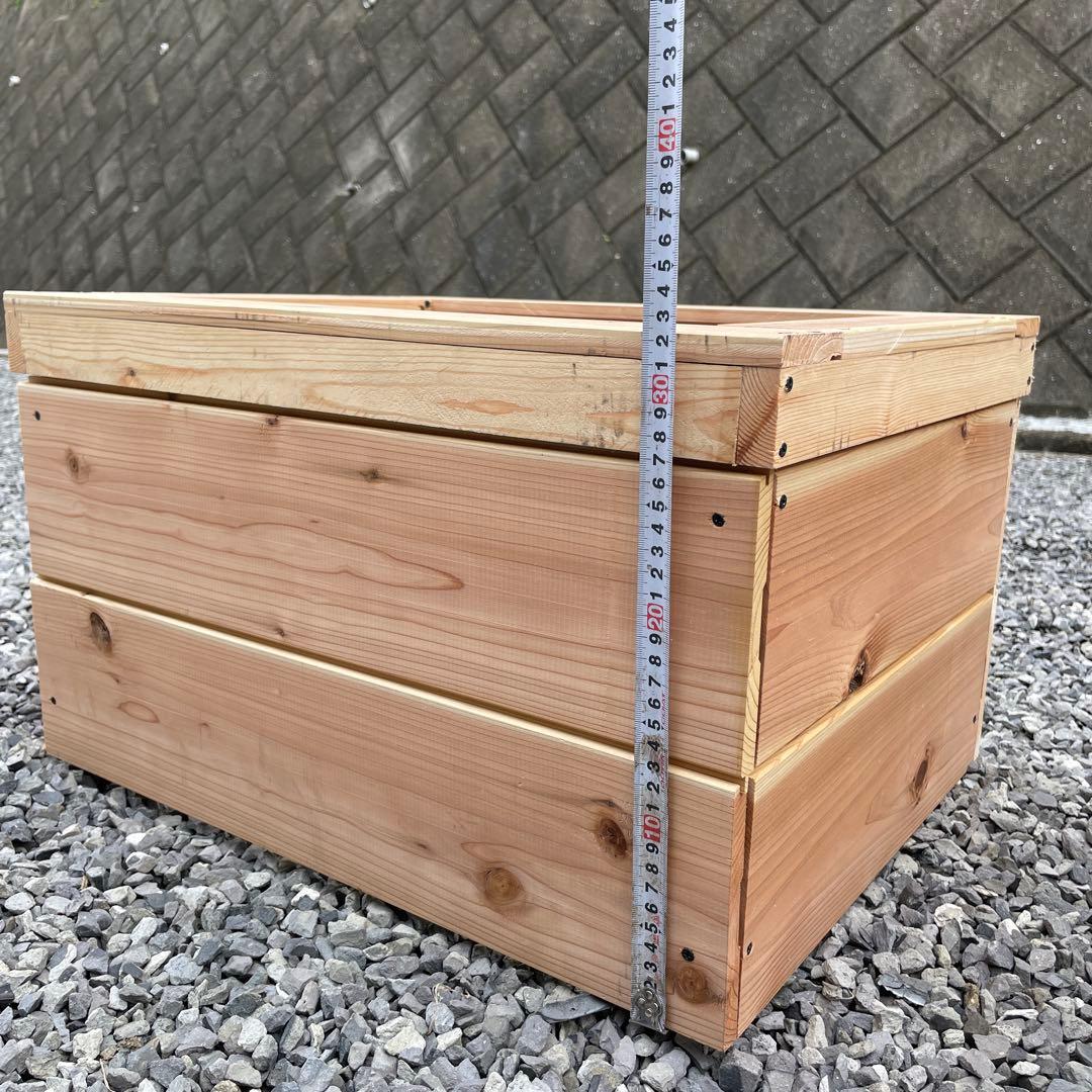 タライ 36L 木枠 低床セットメダカ 100％天然塗料 水槽 杉羽目板 素地