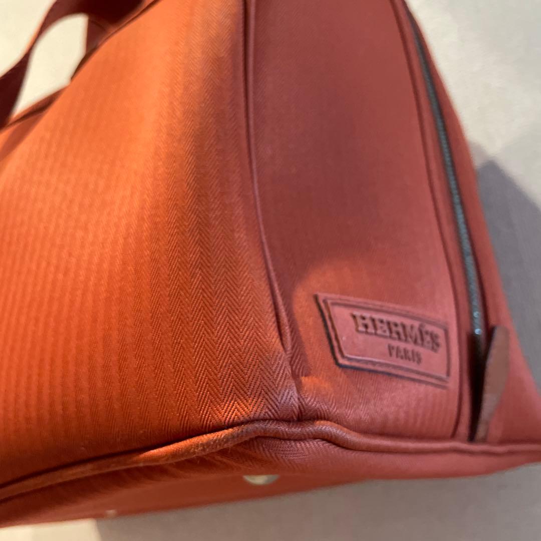 レアHERMES サックシアンボストンショルダー　ドッグキャリーバッグオレンジ