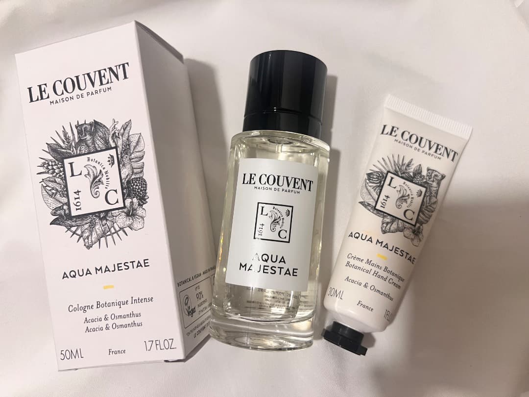 【外箱付き】LE COUVENT アクアマジェスタエ　香水　ハンドクリームセット