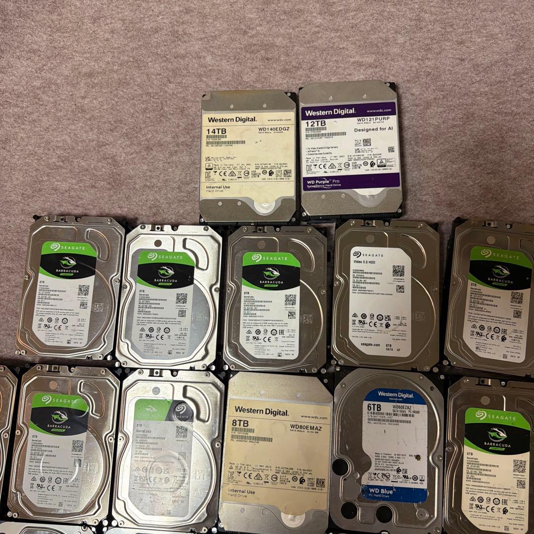【大容量HDDまとめ売り】2TB〜14TB 計45台セット 業者様・転売歓迎