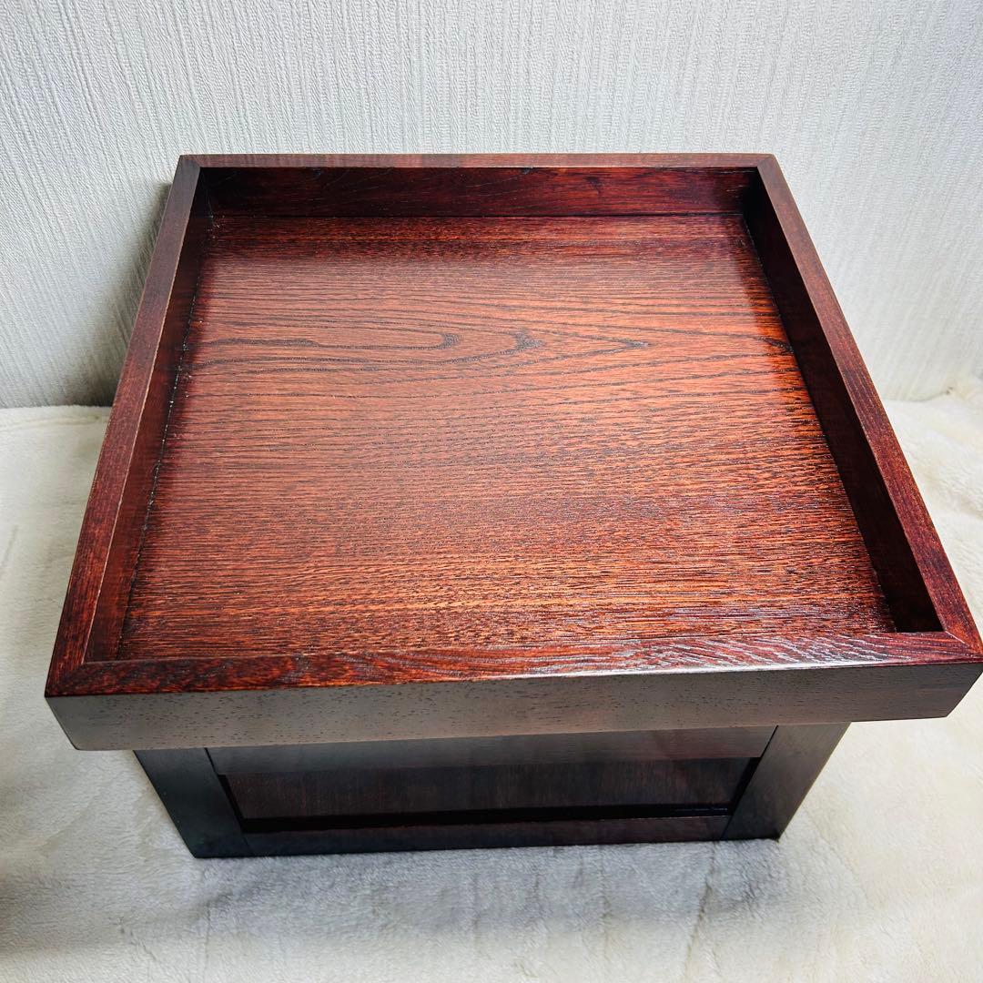 【美品】　箱膳　大　木箱　ダークブラウン