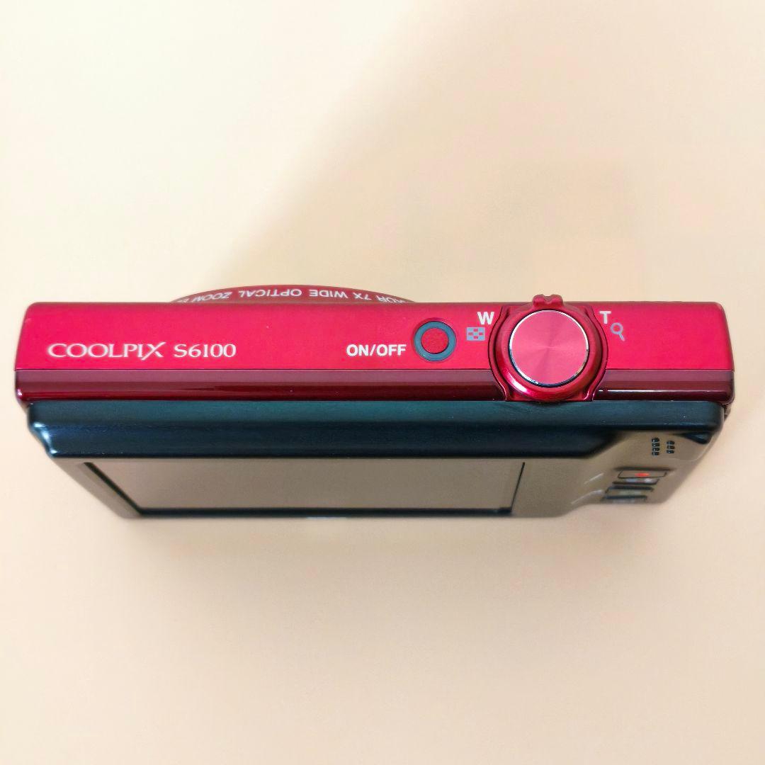 【動作確認済】Nikon COOLPIX S6100 レッド　 ★エモい写真に！