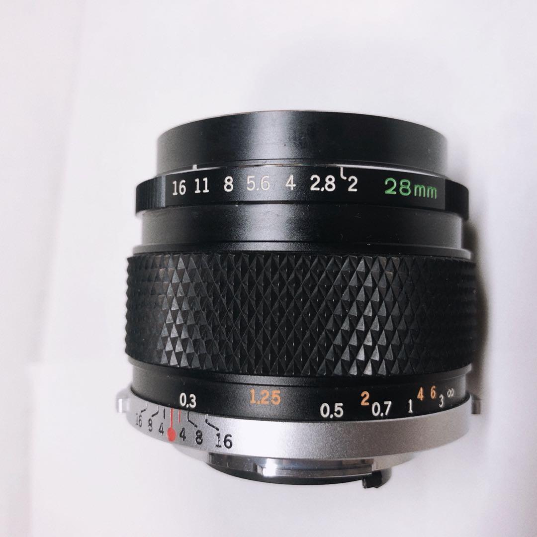 OLYMPUS ZUIKO MC AUTO-W 28mm f2 純正フード付き