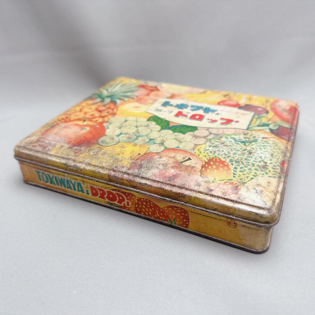 当時物　トキワヤフルーツドロップ　缶　昭和レトロ　希少　レア　ビンテージ