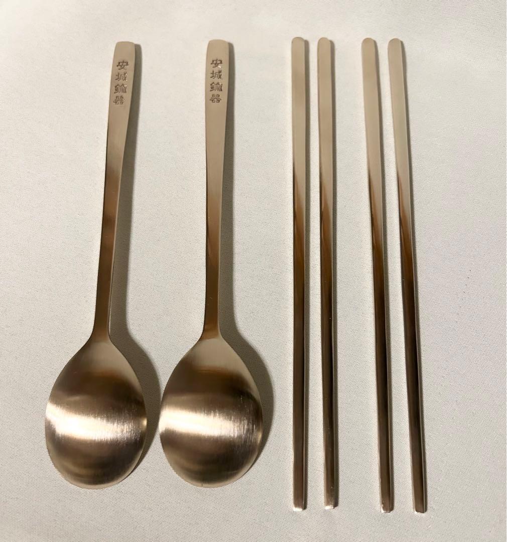 安城鍮器 韓国 スプーン 箸 スッカラ 真鍮