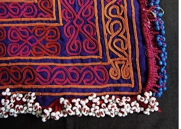 ★W2608★58㎝ アンティーク　刺繍布　アフガニスタン