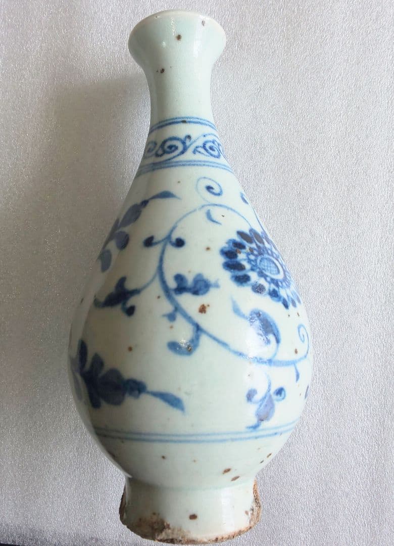 中国美術 元代 唐 北宋 青花 花草文 玉壺春瓶 花瓶壷