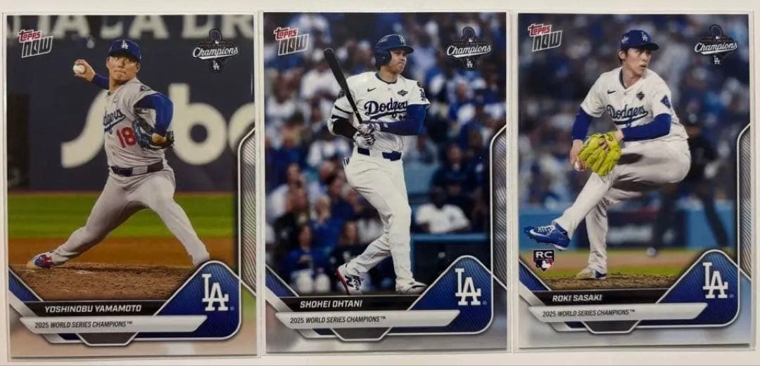 2025 ワールドシリーズ チャンピオン ドジャースtopps now 15枚