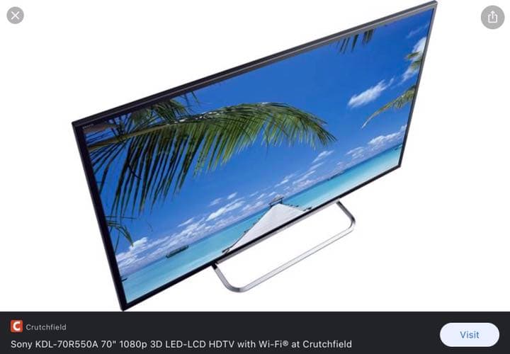 テレビ 75V SONY SMART LCD TV KDL-70R551A