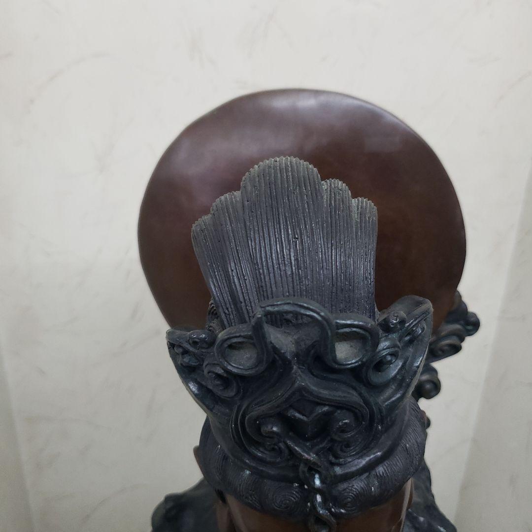 蔵出し特価ブロンズ金属製仏像風モダンアート彫刻 約68cm13,5kg作家物
