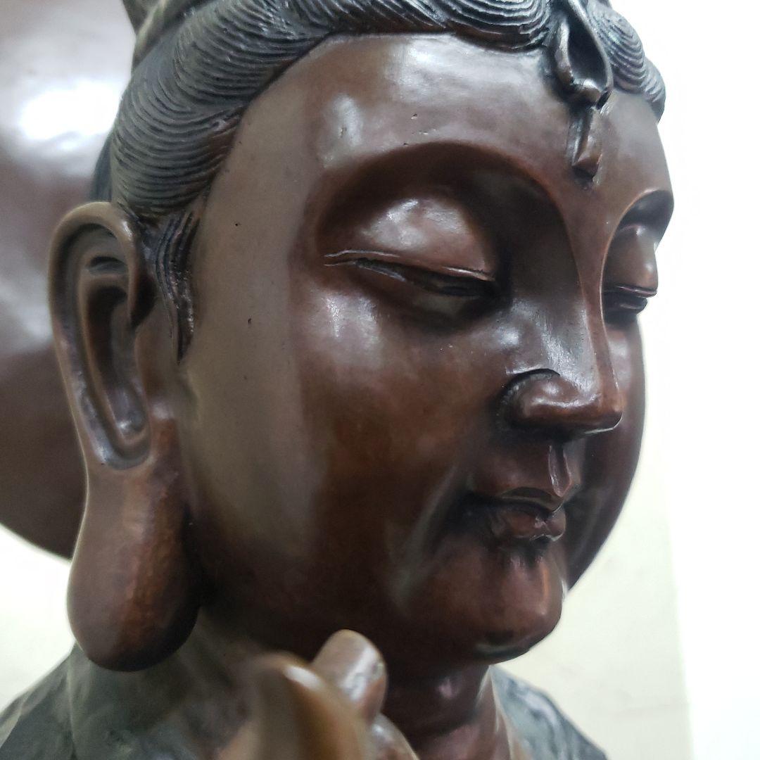 蔵出し特価ブロンズ金属製仏像風モダンアート彫刻 約68cm13,5kg作家物