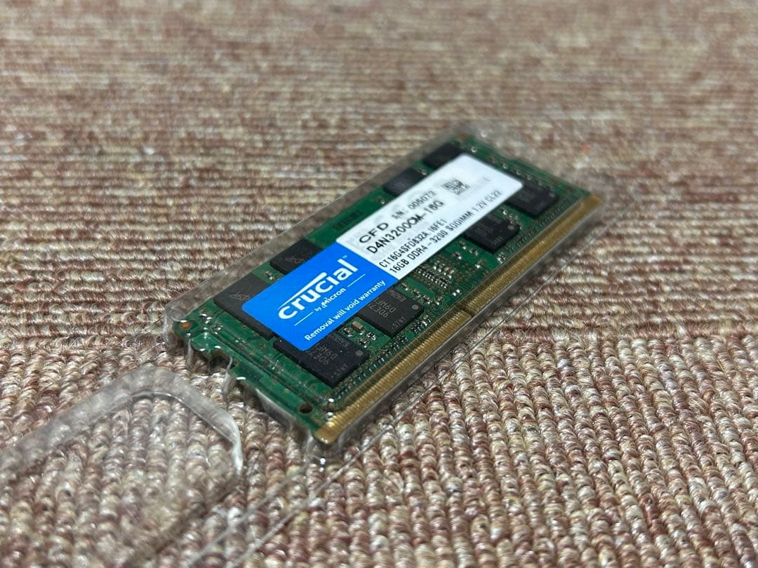 T*H様 ノート用 DDR4 3200 SODIMM 16GB クルーシャル マ