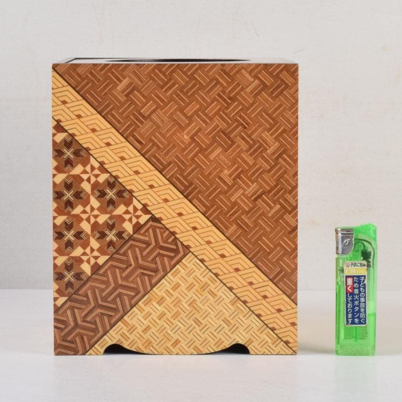 伝統工芸　箱根寄席木細工　屑入　C　9057