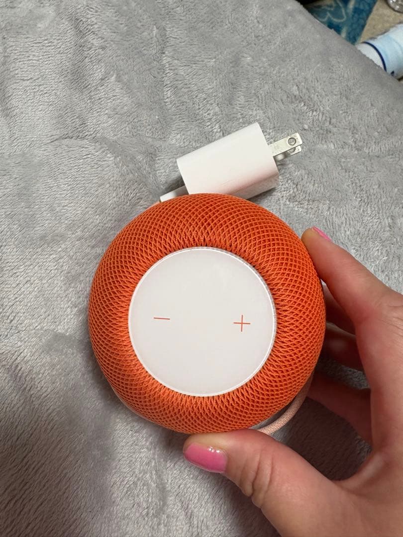Apple ホームミニポッド　スピーカー オレンジ色 充電器付き