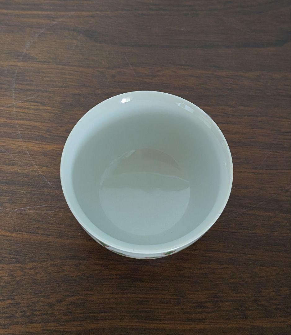京焼、三浦竹泉造作「壽盃」2客 　花模様とネズミ陶器の茶碗2個セット
