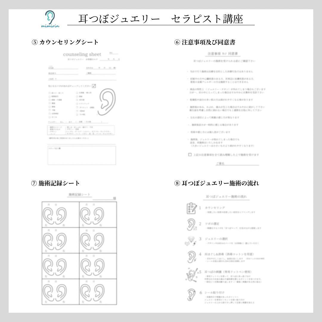 耳つぼジュエリーセラピスト講座テキスト【アフターフォローあり】