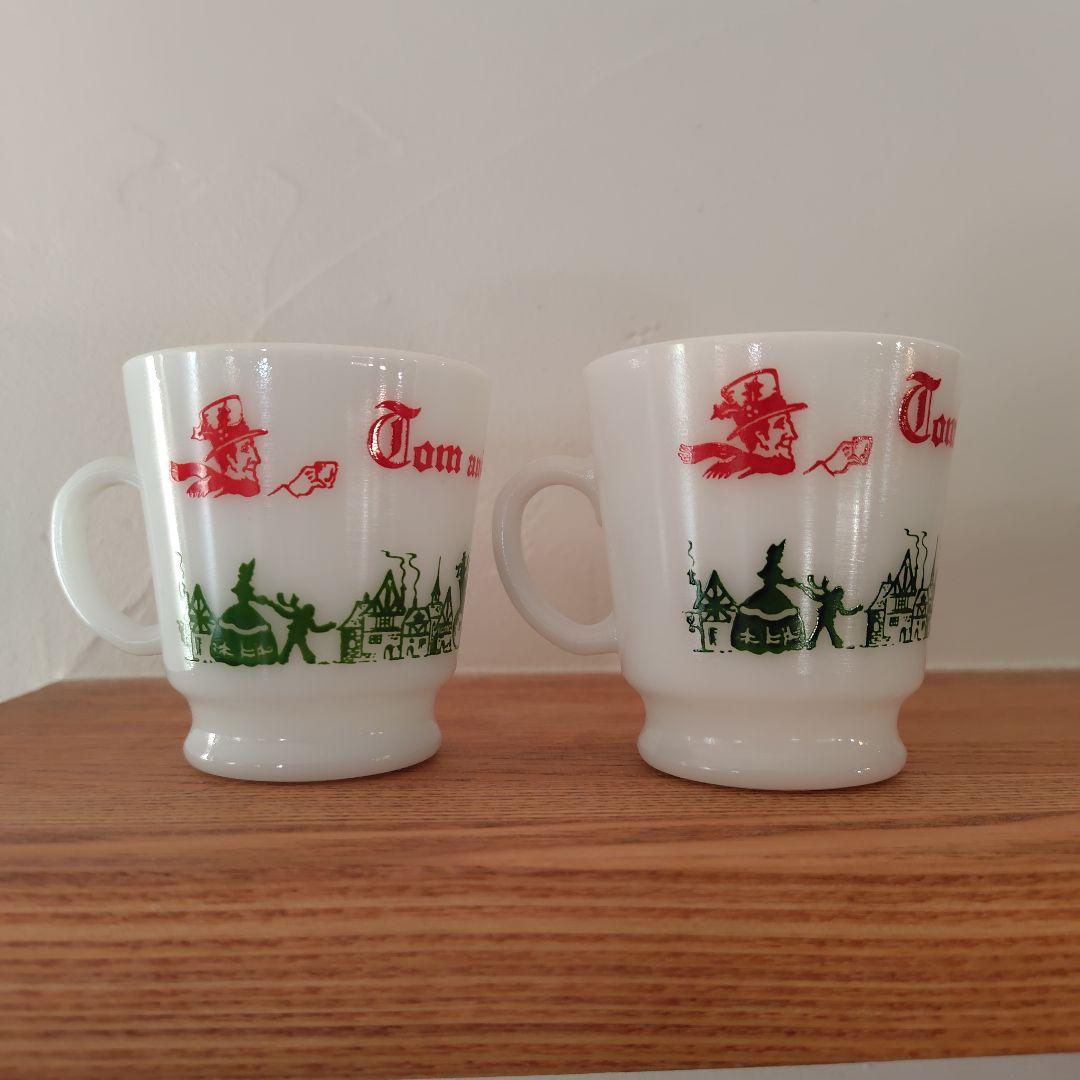 【美品】Hazel Atlas ヘーゼルアトラス マグ6個＆ボウル クリスマス