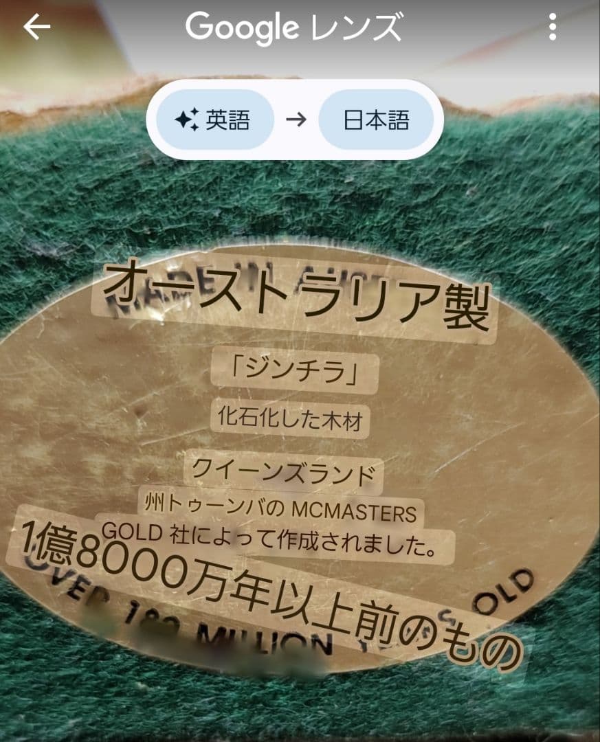 オーストラリア 木化石 ウッドストーン パワーストーン 1億8千万年 置物