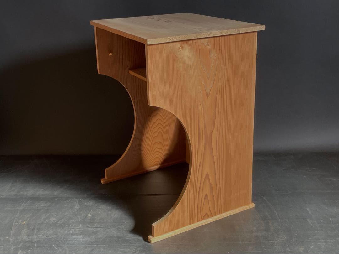 【未使用 美品】「母」 碌々斎好 抱清棚 杉材 紙箱 茶道具 （218F⑦）