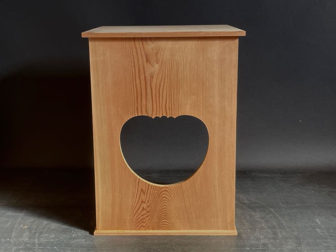 【未使用 美品】「母」 碌々斎好 抱清棚 杉材 紙箱 茶道具 （218F⑦）