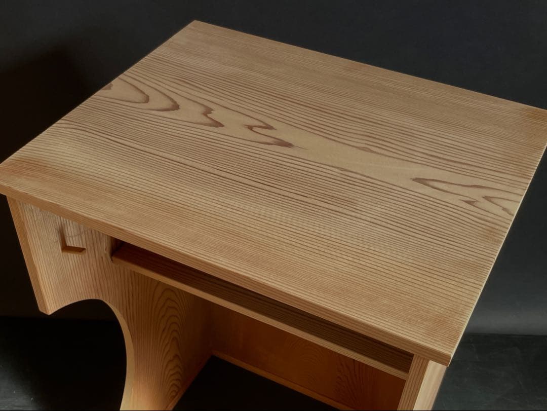 【未使用 美品】「母」 碌々斎好 抱清棚 杉材 紙箱 茶道具 （218F⑦）